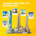 Miniatyrbilde 2 av 6: 3D-puslespill, New York City Skyline Building Model Kit, 123 biter
