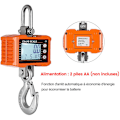 Miniatyrbilde 2 av 5: 1000KG Elektronisk krokvekt LCD Bakgrunnsbelyst Digital Display kg/lbs Enhetsendring Data Hold Tare Nullstill Oransje (uten batteri),