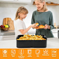Miniatyrbilde 3 av 7: Silikon Air Fryer-foringer for Ninja Flex Drawer Air Fryer, Gjenbrukbar for 10.4L Black 1