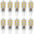 Miniatyrbillede 1 af 4: 12V G4 LED-pære, 1W svarende til 10W halogenpære, 200LM flimmerfri, 3000K varm hvid, 360° strålevinkel, ikke dæmpbar, pakke med 10 stk