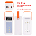 Miniatyrbillede 5 af 5: QC3.0 5V USB 28x18650 Powerbank Case med Digital Display Skærm Lader Batteriholder 22,5W 10W Ladestation Hvid - 2