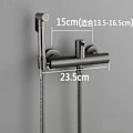 Miniatyrbillede 5 af 5: Badeværelse Skjult Bidet Brusesæt, Varmt og Koldt Håndholdt Sprøjte, Varmt Vand Toilet, Sort