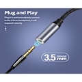 Miniatyrbilde 2 av 3: USB C til 3,5 mm lyduttak, type C til hodetelefonadapter Aux Dongle Hi-res Dac Chip Hodetelefonkabel Konverter (FMY)
