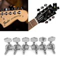 Miniatyrbilde 3 av 5: 3R3L sølv låst streng for Key Tuner Maskin for Head Halvcirkelknapp for elektrisk gitar Schaller Style Lock