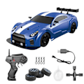 Miniatyrbillede 3 af 11: 1/16 Fjernstyret Driftbil Hobby RC Legetøj 4X4 Model Racerbil med LED Lys Højgreb Dæk Børns Elektronisk Gave null - 16A03