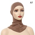 Miniatyrbild 1 av 7: Enfärgad undersjal Hijab-mössa Justerbar Stretchy Turban Ful A7 ONESIZE A7 ONESIZE