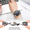 Miniatyrbillede 5 af 5: Nylonrem til Samsung Galaxy Watch 4/classic/46mm/active 2/gear S3 Justerbar elastisk armbånd Sort 22mm