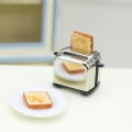 Miniatyrbillede 4 af 11: 1:12/1:6 Mini Brødrister til Dukkehuse Brødbager Miniature Mini Brødrister Dukkehuse Brødbager Dukkehuse Køkkenredskaber null - Sort baggrund