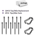 Miniatyrbilde 2 av 2: 10 stk Markeringspenn-spisser/spetsar Erstatning for Boox Pen2 Pro, Tab X,max Lumi2, Note Air2, Note Air2 Plus, Nova Air C Stylus Pen (10 stk Tips/svart)