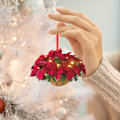 Pikkukuva 6 / 8: Trä jul blomma korg formad dekoration Xmas Tree Pend A4 onesize A4 onesize
