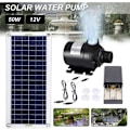 Pikkukuva 1 / 5: 800L/H 50W Erittäin hiljainen harjaton aurinkovesipumppu SubSN-moottori puutarhan suihkulähdekoriste..