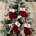 Miniatyrbild 5 av 8: Julstrumpor Stickning Bokstavstrumpa Dekoration För Hem Xm C onesize C onesize