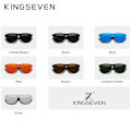 Pikkukuva 3 / 6: KINGSEVEN 2022 Uusi brändin muotoilu Naisten lasit TR90 Polaroid aurinkolasit Miehet Retro aurinkolasit Sonnenbrille Herren Black Black Orignal