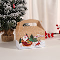 Miniatyrbilde 5 av 8: 4 stk kakeboksform God jul Godisbokser Vesker jul D one size D one size