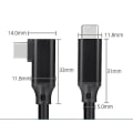Miniatyrbilde 4 av 4: Vr Datakabel Armbåge Typ-c Datakabel Usb3.1 Gen 2 Dobbel Hane Videoprojeksjonskabel 20 Vr Mobilspillkabel (Grå flette) Grå flette 1M