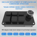 Miniatyrbilde 4 av 7: Keys Tilpasset Programmering Makro Tastatur Kopier Lim Inn Mini Knapp Tastatur Svart