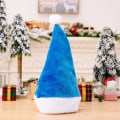 Miniatyrbilde 3 av 5: Julenissehatt Blå Kort lue pynt Festtilbehør for voksne Mann Kvinne Kostyme Cosplay rekvisita