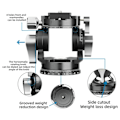 Miniatyrbillede 4 af 11: DT02RS Panoramisk kamera stativhoved hydraulisk væske videodæmpningshoved til fuglekiggeri Vedio Monopod null - DT03SS
