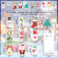 Miniatyrbillede 3 af 5: LED Julemand Snemand Lampe Krykker Juletræ Lampekæde Strømper Snowflake Dekorativ Lampe