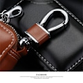 Miniatyrbillede 7 af 9: Bilnøgle Etui PU Læder Nøgle Organizer Brown