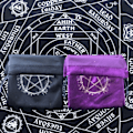 Miniatyrbillede 4 af 5: Tarot Rune Taske Pentakel Tarotkort Opbevaringspose Praktisk Terningpose Snøre Spåntilbehør Smykkepose Lilla
