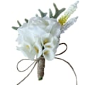 Miniatyrbillede 1 af 11: Kunstig Calla Lily Boutonniere Brudgom Brudesvend Bryllup Blomst Corsage Brosche