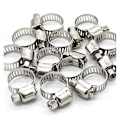 Miniatyrbillede 1 af 4: Slangeklemmer i rustfrit stål - Justerbare 13-19 mm til brændstofslanger, gummislanger, faste clips