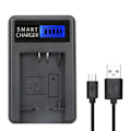 Miniatyrbilde 1 av 5: Kompakt ABS-kamera batterilader med LCD-skjerm for 13L G5X G7X kamera - Allsidig lademulighet USB-lader