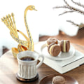 Miniatyrbillede 3 af 5: Kaffeske, serveringsbar Dessertske i zinklegering guld
