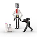 Miniatyrbillede 4 af 5: Skibidi-sæt, heta videokarakterer Skibidi Toiletspil Samleobjekt Model Action Figur Legetøj Gaver A 3Pcs