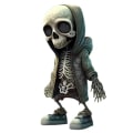 Miniatyrbild 7 av 7: Coola skelettfigurer Halloween Skelettdocka Hartsprydnad C one size C one size