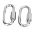 Miniatyrbilde 3 av 5: 2 ST Hurtigkobling i rustfritt stål D-form låskarabin med sekskantskrue for klatring (6 mm)