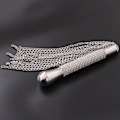 Miniatyrbillede 3 af 5: Pisk af Metal Legering Kæde Tassel Kort Ridepisk