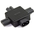 Miniatyrbillede 4 af 11: IEC320-C8 han-stik til IEC320-C7x3 hun-stik adapter PDU server 2-polet stik Strøm