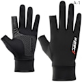 Pikkukuva 8 / 8: Läckage Två-Finger Handskar Sommar Tunna Andas Anti-Wear Spor black B black B