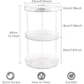 Pikkukuva 3 / 5: Roterbart kryddställ 3-vånings Lazy Susan Skivbord 360° roterande organizer med halkskyddande gummikuddar för kök/ organizer