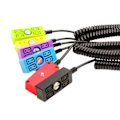 Miniatyrbillede 3 af 11: Kamera strøm 1 han D-tap til 4-port hun D-Tap Hub Adapter Ledning Spiralfjeder strøm 1/4 skrue Rød
