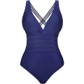 Pikkukuva 5 / 5: CDQ Naisten V-aukkoinen Push-up Monokini Uimapuku Navy LCDQ
