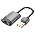 Miniatyrbillede 1 af 5: USB ekstern stereolydkort 3,5 mm USB-adapter USB til mikrofonhøjttaler Lydudstyr til Mac-book PC Laptop