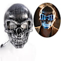 Miniatyrbillede 3 af 5: LED-lysende maske, kranieform, lysmaske, dansefester, bar-dansemaske, PP-masker