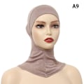 Miniatyrbild 1 av 6: Enfärgad undersjal Hijab-mössa Justerbar Stretchy Turban Ful A9 ONESIZE A9 ONESIZE