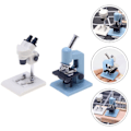 Pikkukuva 3 / 4: 2kpl Nukkekodin Miniatyyri Mikroskooppi Lapsille Leikkimikroskooppi Pieni Talon Koristeet Sekalaiset Värit 3.7x3.2x6.3cm