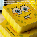 Pikkukuva 5 / 8: Tecknad svampdiskmaskin SpongeBobs Magic Wipe Sponge Block K Gul en storlek Yellow one size