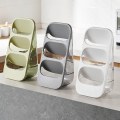 Miniatyrbilde 5 av 8: Oppbevaringsstativ for pinner, skjeholder, skråstilt innsats, 3 lag, grå, onesize Gray onesize