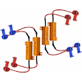 Miniatyrbild 1 av 4: 4 st LED lastmotstånd 50W 8 ohm för strålkastare dimljus blinkers fixar hyperblinkning