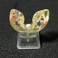 Miniatyrbild 4 av 5: Bakgrundsbelyst Bow Keycap Söt Ren Bedårande Rosett Keycap Mekaniskt Tangentbord Transparent Keycap R4 Cap Gul