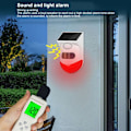 Miniatyrbild 3 av 5: Utomhus Solcellsdriven Rörelsesensor Alarm Utomhus Solcellsdriven Trådlöst Säkerhetslarm med Ljud- och Ljusvarning, DUBUNS