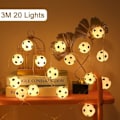 Miniatyrbillede 5 af 5: 2022 VM Dekor String Lights Fodbold, 3M 20 Fodbolde