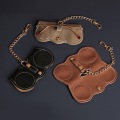 Pikkukuva 4 / 8: Bärbar mjukt läder Snap Case Eye Box Förvaring Lättwe Mörkbrun A4 Dark brown A4