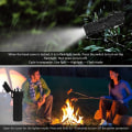 Miniatyrbillede 5 af 5: Utomhus camping lommelygte genopladelig dobbelt bue flamless lighter med lommelygte sort